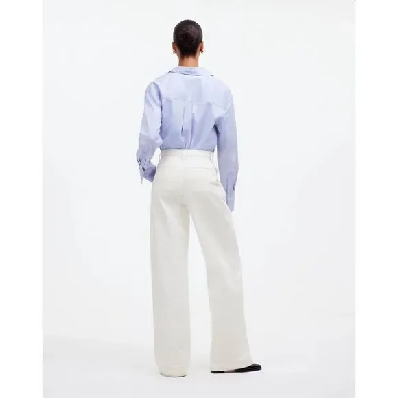 Madewell The Harlow Wide-Leg Jean: Airy Denim Edition Tile White Size 30 NWT - Picture 5 of 11